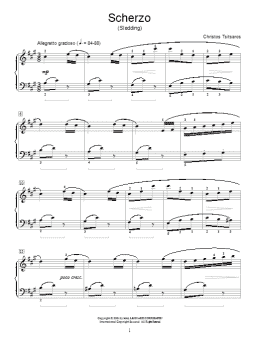 page one of Scherzo (Sledding) (Educational Piano)