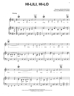 page one of Hi-lili, Hi-lo (Piano, Vocal & Guitar Chords (Right-Hand Melody))