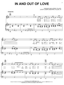 page one of In And Out Of Love (Piano, Vocal & Guitar Chords (Right-Hand Melody))