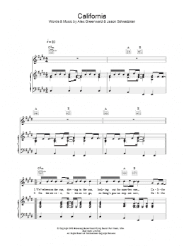 page one of California (Piano, Vocal & Guitar Chords)