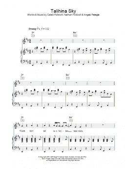 page one of Talihina Sky (Piano, Vocal & Guitar Chords)
