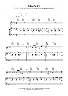 page one of Obviously (Piano, Vocal & Guitar Chords)