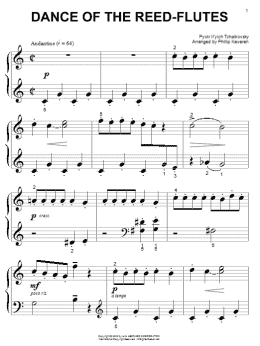 page one of Dance Of The Reed-Flutes (from The Nutcracker) (arr. Phillip Keveren) (Big Note Piano)