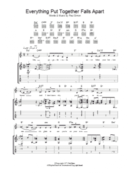 page one of Everything Put Together Falls Apart (Guitar Tab)
