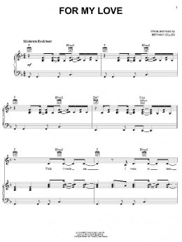 page one of For My Love (Piano, Vocal & Guitar Chords (Right-Hand Melody))