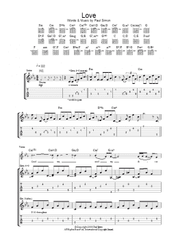 page one of Love (Guitar Tab)