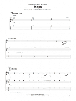 page one of Maps (Guitar Tab)