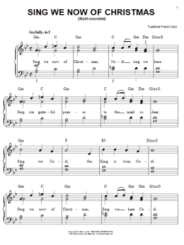 page one of Sing We Now Of Christmas (Easy Piano)