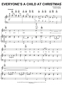 page one of Everyone's A Child At Christmas (Piano, Vocal & Guitar Chords (Right-Hand Melody))