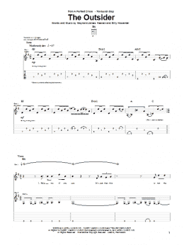 page one of The Outsider (Guitar Tab)