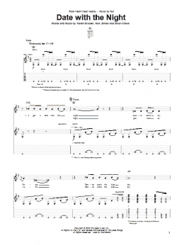 page one of Date With The Night (Guitar Tab)