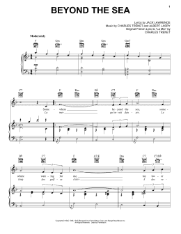 page one of Beyond The Sea (Piano, Vocal & Guitar Chords (Right-Hand Melody))