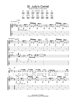 page one of St. Judy's Comet (Guitar Tab)