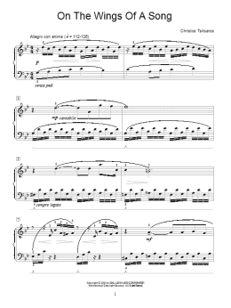 page one of On The Wings Of A Song (Educational Piano)