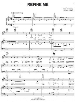 page one of Refine Me (Piano, Vocal & Guitar Chords (Right-Hand Melody))