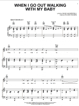 page one of When I Go Out Walking With My Baby (Piano, Vocal & Guitar Chords (Right-Hand Melody))