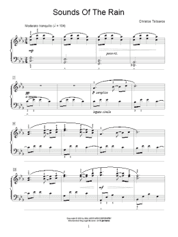 page one of Sounds Of The Rain (Educational Piano)
