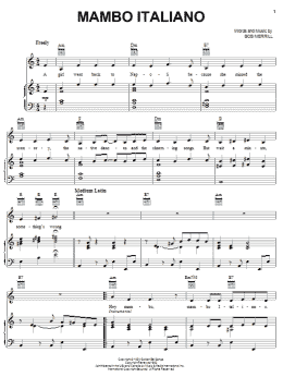 page one of Mambo Italiano (Piano, Vocal & Guitar Chords (Right-Hand Melody))