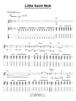 page one of Little Saint Nick (Guitar Tab (Single Guitar))