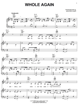 page one of Whole Again (Piano, Vocal & Guitar Chords (Right-Hand Melody))