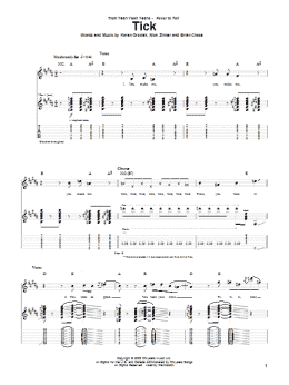 page one of Tick (Guitar Tab)