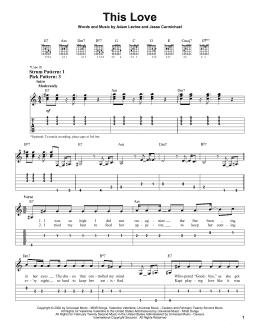 page one of This Love (Easy Guitar Tab)