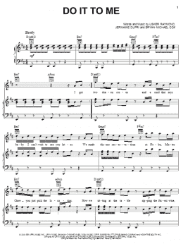 page one of Do It To Me (Piano, Vocal & Guitar Chords (Right-Hand Melody))