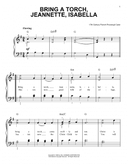 page one of Bring A Torch, Jeannette Isabella (Easy Piano)