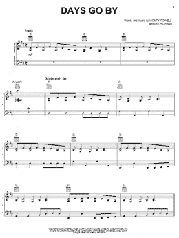 page one of Days Go By (Piano, Vocal & Guitar Chords (Right-Hand Melody))