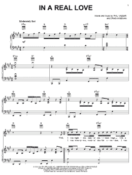 page one of In A Real Love (Piano, Vocal & Guitar Chords (Right-Hand Melody))