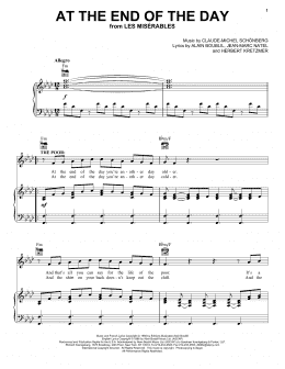 page one of At The End Of The Day (Piano, Vocal & Guitar Chords (Right-Hand Melody))
