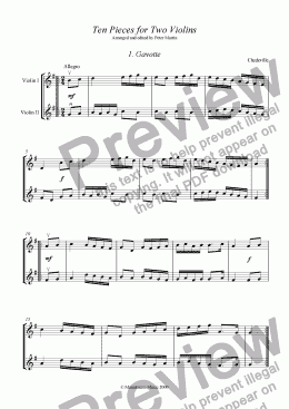 page one of 10 Pieces for 2 Violins