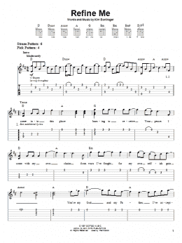 page one of Refine Me (Easy Guitar Tab)
