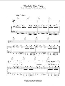 page one of Wash In The Rain (Piano, Vocal & Guitar Chords)