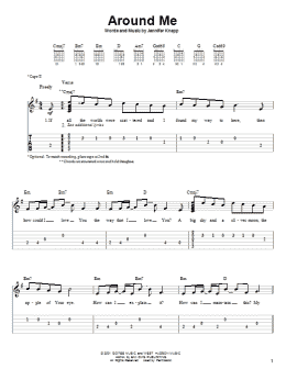 page one of Around Me (Easy Guitar Tab)