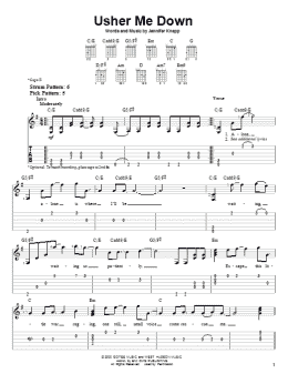 page one of Usher Me Down (Easy Guitar Tab)
