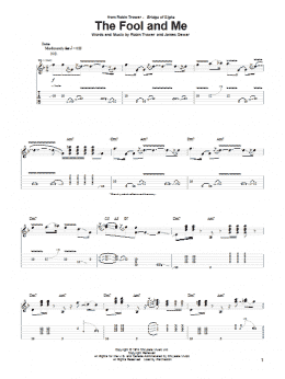 page one of The Fool And Me (Guitar Tab)