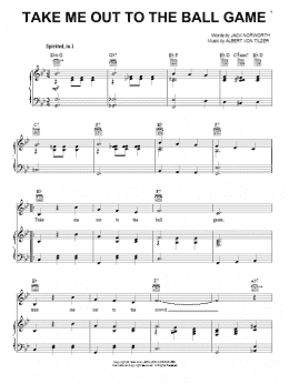 page one of Take Me Out To The Ball Game (Piano, Vocal & Guitar Chords (Right-Hand Melody))