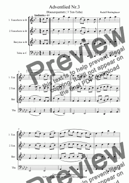 page one of Adventlied Nr.3  (3Ten-Tuba)
