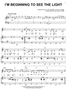 page one of I'm Beginning To See The Light (Piano & Vocal)