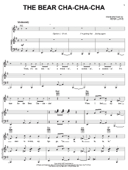 page one of The Bear Cha-Cha-Cha (Piano, Vocal & Guitar Chords (Right-Hand Melody))