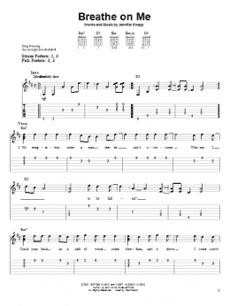page one of Breathe On Me (Easy Guitar Tab)