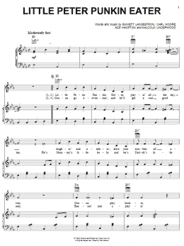page one of Little Peter Punkin Eater (Piano, Vocal & Guitar Chords (Right-Hand Melody))