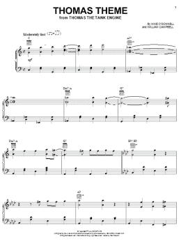 page one of Thomas Theme (Piano Solo)