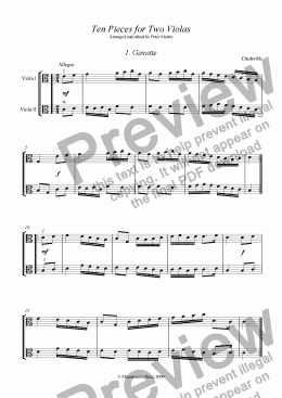 page one of 10 Pieces for 2 Violas