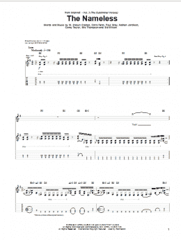page one of The Nameless (Guitar Tab)