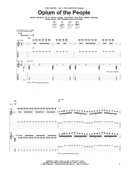 page one of Opium Of The People (Guitar Tab)