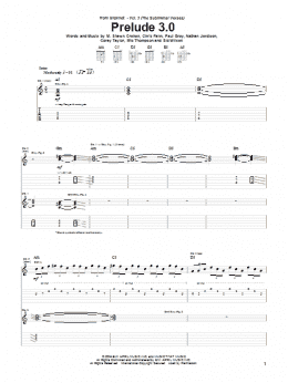 page one of Prelude 3.0 (Guitar Tab)