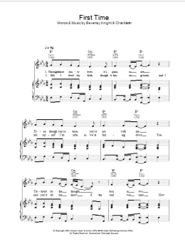 page one of First Time (Piano, Vocal & Guitar Chords)
