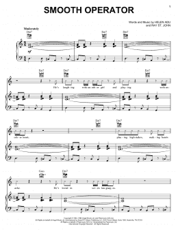 page one of Smooth Operator (Piano, Vocal & Guitar Chords (Right-Hand Melody))